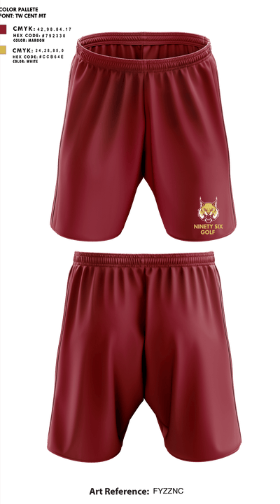 Ninety Six High School Golf 14815535 Athletic Shorts With Pockets - 1