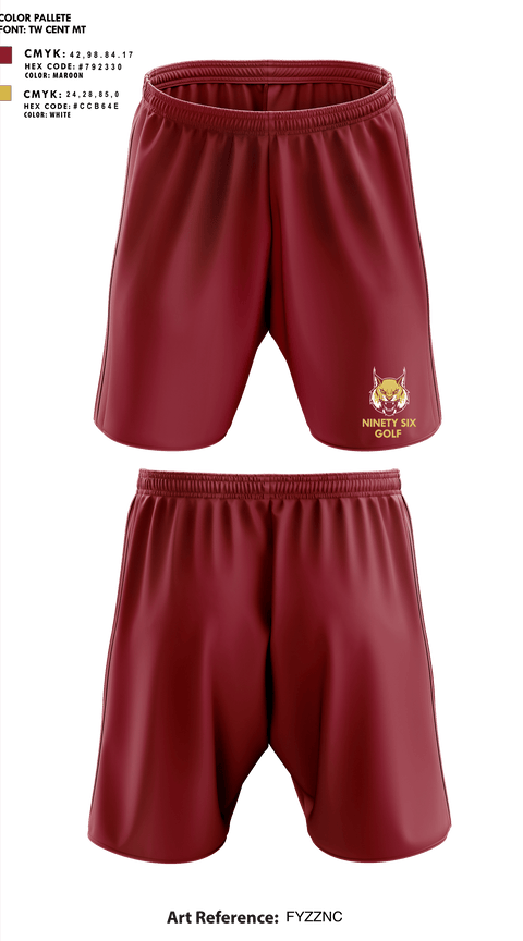 Athletic Shorts With Pockets, Ninety Six High School Golf, Golf, Teamtime, Team time, sublimation, custom sports apparel, team uniforms, spirit wear, spiritwear, sports uniforms, custom shirts, team store, custom team store, fundraiser sports, apparel fundraiser