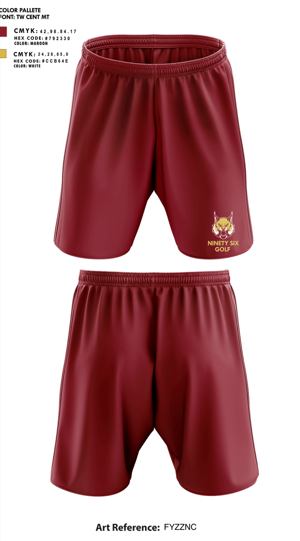Athletic Shorts With Pockets, Ninety Six High School Golf, Golf, Teamtime, Team time, sublimation, custom sports apparel, team uniforms, spirit wear, spiritwear, sports uniforms, custom shirts, team store, custom team store, fundraiser sports, apparel fundraiser