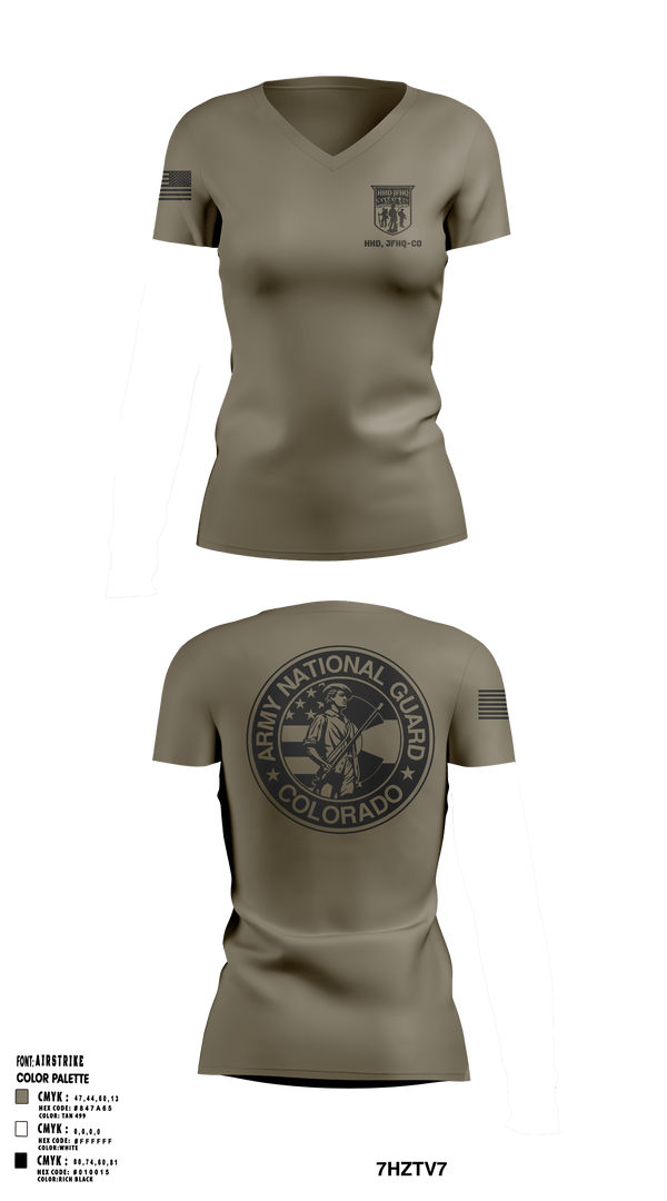 Womens Short Sleeve Vneck Shirt, Colorado Army National Guard, National Guard, Teamtime, Team time, sublimation, custom sports apparel, team uniforms, spirit wear, spiritwear, sports uniforms, custom shirts, team store, custom team store, fundraiser sports, apparel fundraiser