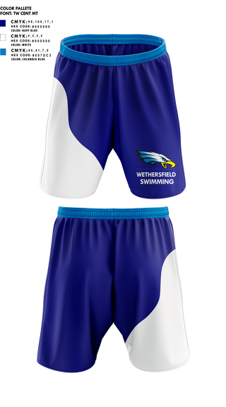 Athletic Shorts With Pockets, Wethersfield High School Swimming, Swimming, Teamtime, Team time, sublimation, custom sports apparel, team uniforms, spirit wear, spiritwear, sports uniforms, custom shirts, team store, custom team store, fundraiser sports, apparel fundraiser