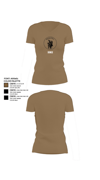 Womens Short Sleeve Vneck Shirt, Diniz, Army, Teamtime, Team time, sublimation, custom sports apparel, team uniforms, spirit wear, spiritwear, sports uniforms, custom shirts, team store, custom team store, fundraiser sports, apparel fundraiser