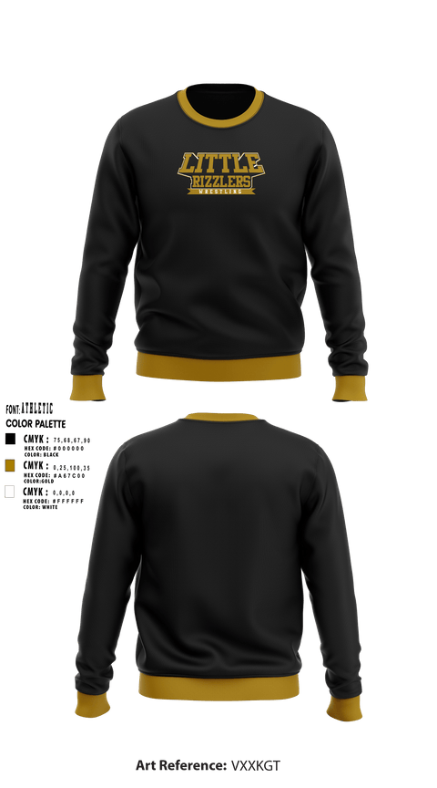 Crew Neck Sweatshirt, Little rizzlers, Wrestling, Teamtime, Team time, sublimation, custom sports apparel, team uniforms, spirit wear, spiritwear, sports uniforms, custom shirts, team store, custom team store, fundraiser sports, apparel fundraiser