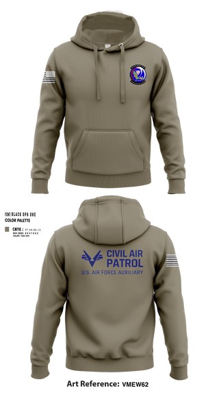 Hoodie, VFW Post 8191Patrick Composite Squadron, Air Force, Teamtime, Team time, sublimation, custom sports apparel, team uniforms, spirit wear, spiritwear, sports uniforms, custom shirts, team store, custom team store, fundraiser sports, apparel fundraiser