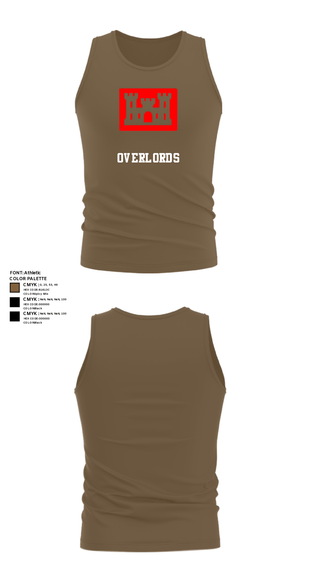 Tank Top, Overlords, Army, Teamtime, Team time, sublimation, custom sports apparel, team uniforms, spirit wear, spiritwear, sports uniforms, custom shirts, team store, custom team store, fundraiser sports, apparel fundraiser