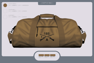 Duffle Bag, ACO 1-185INF, Army, Teamtime, Team time, sublimation, custom sports apparel, team uniforms, spirit wear, spiritwear, sports uniforms, custom shirts, team store, custom team store, fundraiser sports, apparel fundraiser