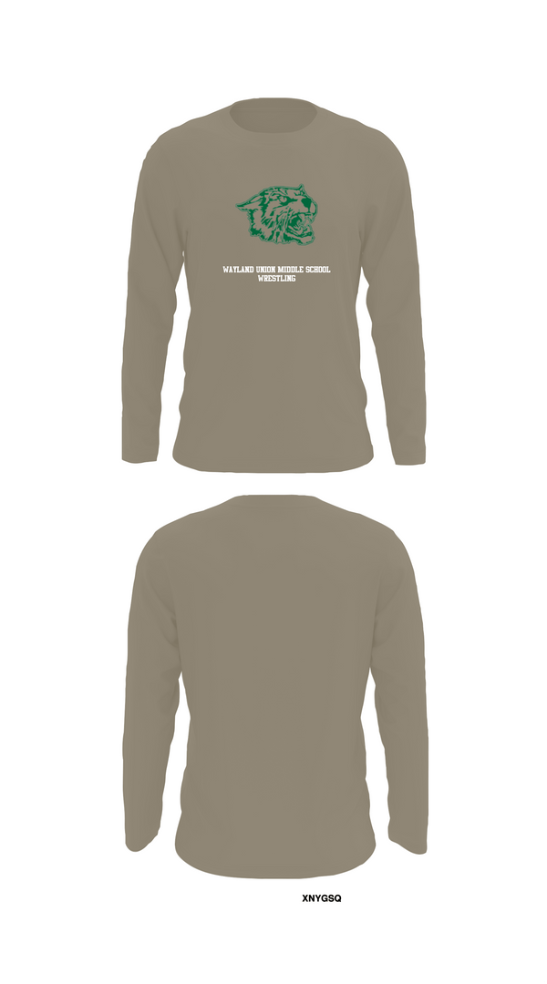 Long Sleeve Performance Shirt, Wayland Union Middle School Wrestling, Wrestling, Teamtime, Team time, sublimation, custom sports apparel, team uniforms, spirit wear, spiritwear, sports uniforms, custom shirts, team store, custom team store, fundraiser sports, apparel fundraiser