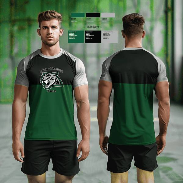 Short Sleeve Performance Shirt, Emerald Ridge High School Golf, Golf, Teamtime, Team time, sublimation, custom sports apparel, team uniforms, spirit wear, spiritwear, sports uniforms, custom shirts, team store, custom team store, fundraiser sports, apparel fundraiser