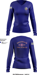 MCESD4 49991567 Women's Long Sleeve V-neck Shirt - 254