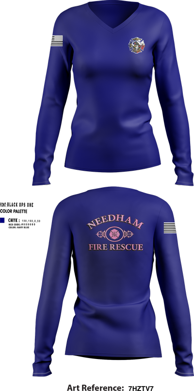 MCESD4 49991567 Women's Long Sleeve V-neck Shirt - 254