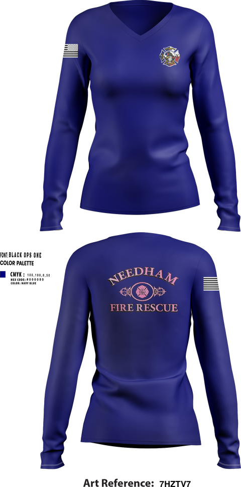 Womens Long Sleeve Vneck Shirt, MCESD4, Fire Department, Teamtime, Team time, sublimation, custom sports apparel, team uniforms, spirit wear, spiritwear, sports uniforms, custom shirts, team store, custom team store, fundraiser sports, apparel fundraiser