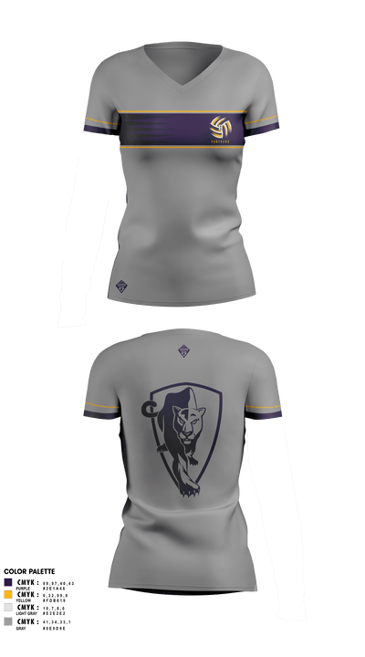Hulstrom Middle School 76593235 Women's Short Sleeve V-neck Shirt - 1
