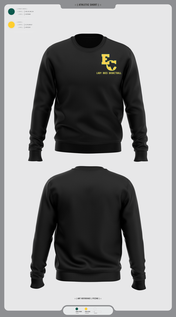 Crew Neck Sweatshirt, East Chambers High School Basketball, Women's Basketball, Teamtime, Team time, sublimation, custom sports apparel, team uniforms, spirit wear, spiritwear, sports uniforms, custom shirts, team store, custom team store, fundraiser sports, apparel fundraiser