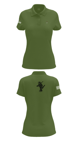 Womens Short Sleeve Performance Polo, 2-5 CAV Snipers, Army, Teamtime, Team time, sublimation, custom sports apparel, team uniforms, spirit wear, spiritwear, sports uniforms, custom shirts, team store, custom team store, fundraiser sports, apparel fundraiser