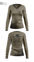 MT ELECTRICAL SERVICES 57123900 Women's Long Sleeve V-neck Shirt - 1