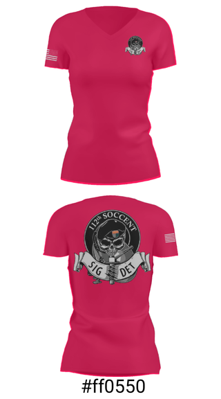 Women's Short Sleeve Vneck Shirt, 112 SOCCENT SIGDET, Army, Teamtime, Team time, sublimation, custom sports apparel, team uniforms, spirit wear, spiritwear, sports uniforms, custom shirts, team store, custom team store, fundraiser sports, apparel fundraiser