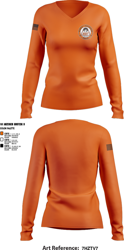 Harris/Galveston County REACT 98320427 Women's Long Sleeve V-neck Shirt - 2