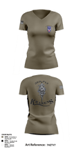3RD PLT95TH CBRN 57596353 Women's Short Sleeve V-neck Shirt - 1