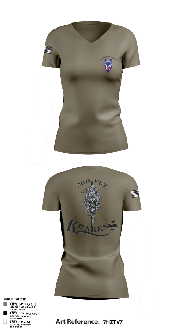 Womens Short Sleeve Vneck Shirt, 3RD PLT95TH CBRN3rd plt, Army, Teamtime, Team time, sublimation, custom sports apparel, team uniforms, spirit wear, spiritwear, sports uniforms, custom shirts, team store, custom team store, fundraiser sports, apparel fundraiser