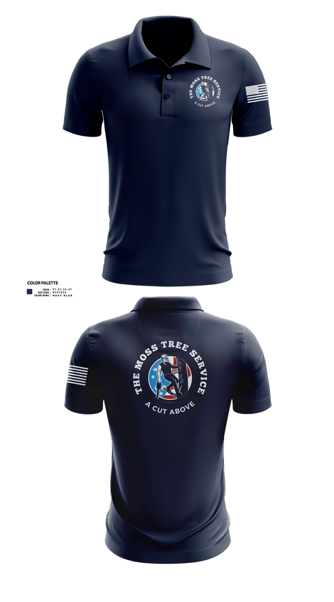 Short Sleeve Performance Polo, The Moss Tree Service, , Teamtime, Team time, sublimation, custom sports apparel, team uniforms, spirit wear, spiritwear, sports uniforms, custom shirts, team store, custom team store, fundraiser sports, apparel fundraiser