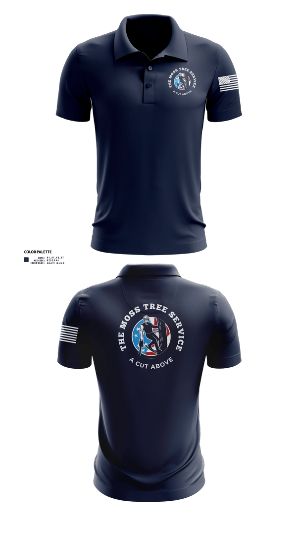 Short Sleeve Performance Polo, The Moss Tree Service, , Teamtime, Team time, sublimation, custom sports apparel, team uniforms, spirit wear, spiritwear, sports uniforms, custom shirts, team store, custom team store, fundraiser sports, apparel fundraiser
