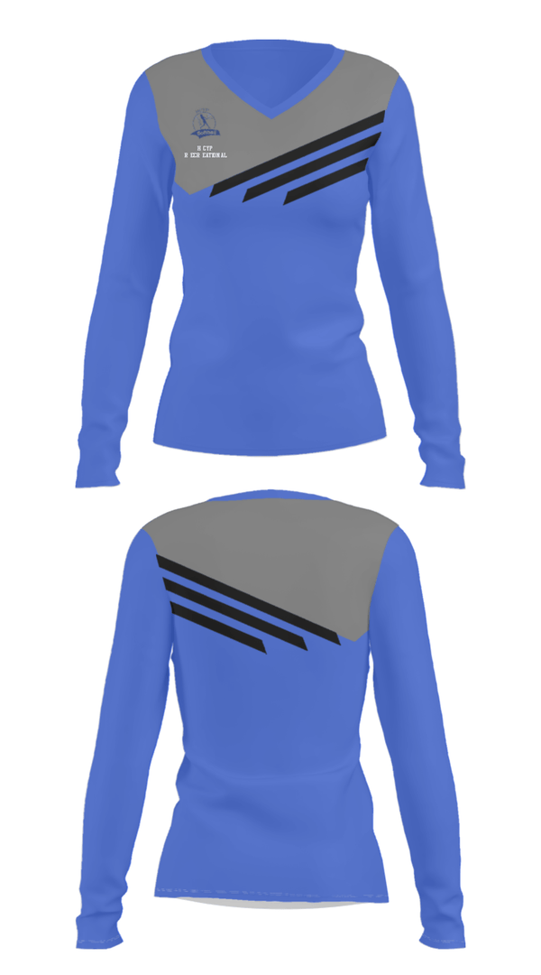Women's Long Sleeve Vneck Shirt, HCYP Recreational, Softball, Teamtime, Team time, sublimation, custom sports apparel, team uniforms, spirit wear, spiritwear, sports uniforms, custom shirts, team store, custom team store, fundraiser sports, apparel fundraiser