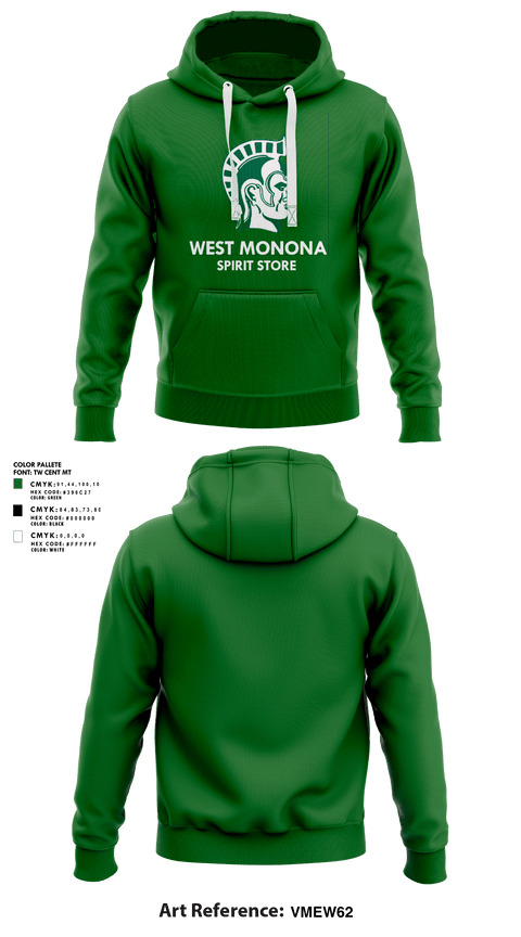 Hoodie, West Monona High School, Spirit Store, Teamtime, Team time, sublimation, custom sports apparel, team uniforms, spirit wear, spiritwear, sports uniforms, custom shirts, team store, custom team store, fundraiser sports, apparel fundraiser