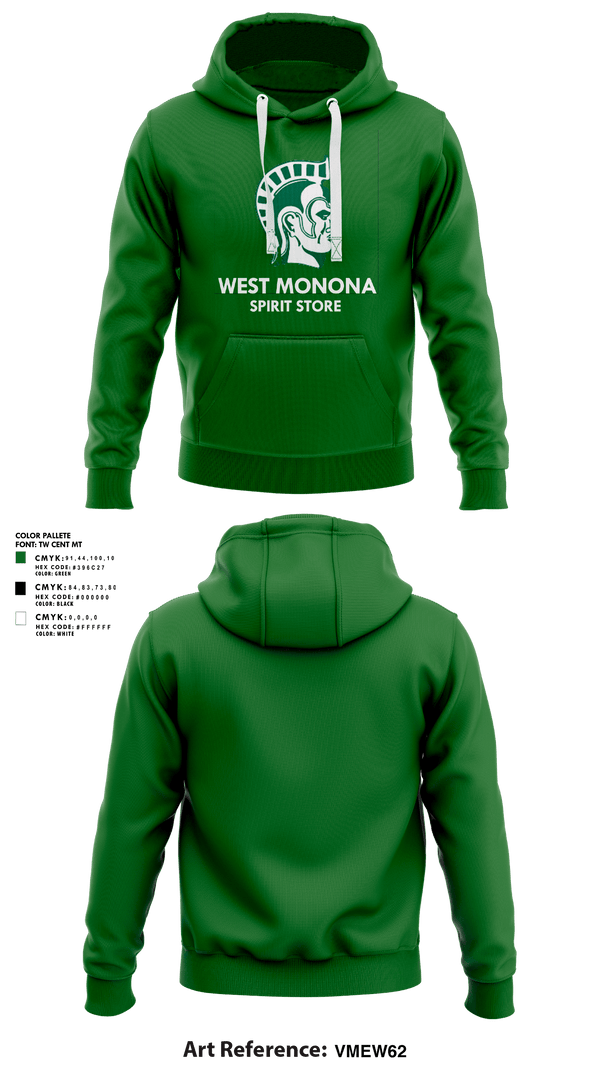 Hoodie, West Monona High School, Spirit Store, Teamtime, Team time, sublimation, custom sports apparel, team uniforms, spirit wear, spiritwear, sports uniforms, custom shirts, team store, custom team store, fundraiser sports, apparel fundraiser