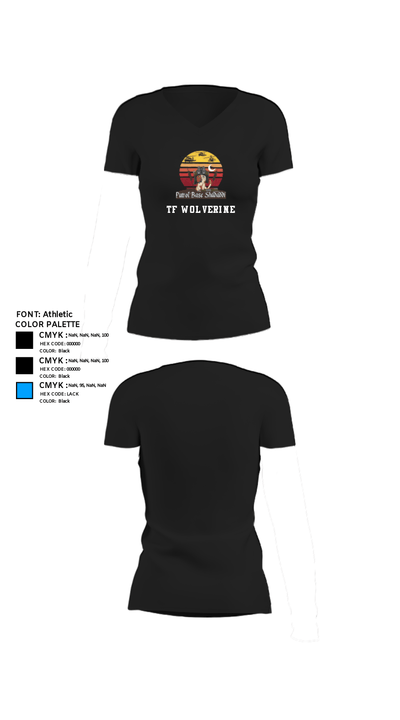 TF Wolverine 68287409 Women's Short Sleeve V-neck Shirt - 24