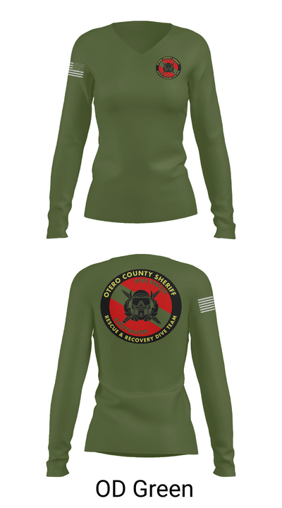 Otero County Sheriff 37164505 Women's Long Sleeve V-neck Shirt - 54
