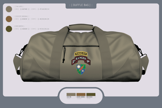 Duffle Bag, 75th Ranger regiment, Army, Teamtime, Team time, sublimation, custom sports apparel, team uniforms, spirit wear, spiritwear, sports uniforms, custom shirts, team store, custom team store, fundraiser sports, apparel fundraiser