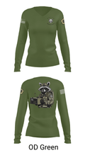 Node 66216 Bandwidth Bandits 75270738 Women's Long Sleeve V-neck Shirt - 57