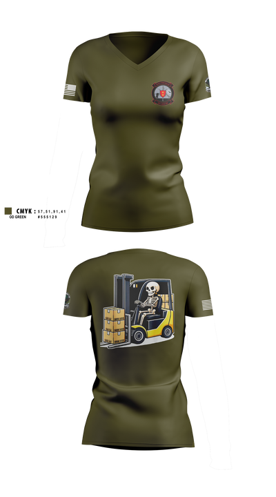 2D LAAD Women's Short Sleeve V-neck Shirt - 2