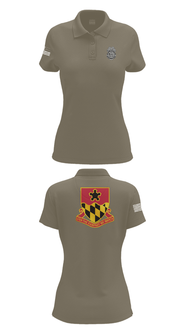 Women's Short Sleeve Performance Polo, 2nd MTB/70th RTI, Army, Teamtime, Team time, sublimation, custom sports apparel, team uniforms, spirit wear, spiritwear, sports uniforms, custom shirts, team store, custom team store, fundraiser sports, apparel fundraiser