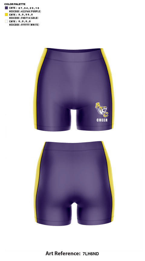 Womens Compression Shorts, Benedict College Cheer, Cheer, Teamtime, Team time, sublimation, custom sports apparel, team uniforms, spirit wear, spiritwear, sports uniforms, custom shirts, team store, custom team store, fundraiser sports, apparel fundraiser