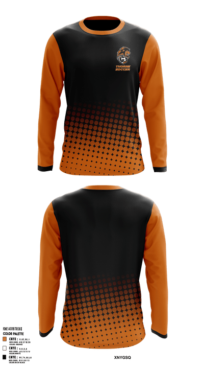 Thorne Middle School Soccer 47048624 Long Sleeve Performance Shirt - 1