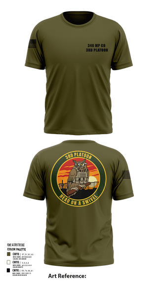 Short Sleeve Performance Shirt, 346 MP CO 3rd Platoon, Army, Teamtime, Team time, sublimation, custom sports apparel, team uniforms, spirit wear, spiritwear, sports uniforms, custom shirts, team store, custom team store, fundraiser sports, apparel fundraiser