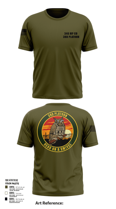 346 MP CO 3rd Platoon 43320857 Short Sleeve Performance Shirt - 115