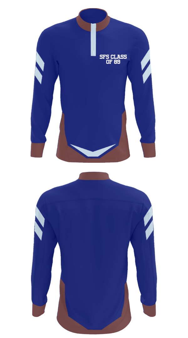 Quarter Zip Jacket, SFS Class of 89, , Teamtime, Team time, sublimation, custom sports apparel, team uniforms, spirit wear, spiritwear, sports uniforms, custom shirts, team store, custom team store, fundraiser sports, apparel fundraiser