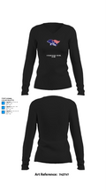 Red Land High School Cheer 22621140 Women's Long Sleeve V-neck Shirt - 34
