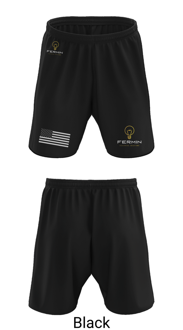 Athletic Shorts With Pockets, Fermin Electrical Solutions, , Teamtime, Team time, sublimation, custom sports apparel, team uniforms, spirit wear, spiritwear, sports uniforms, custom shirts, team store, custom team store, fundraiser sports, apparel fundraiser