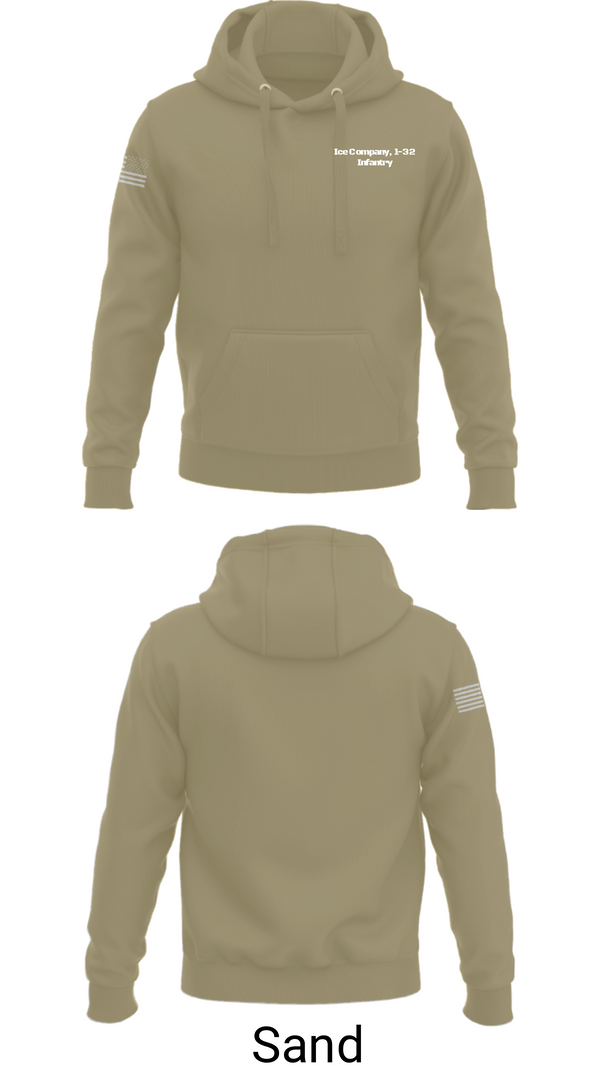 Hoodie, Ice Company, 1-32 Infantry, Army, Teamtime, Team time, sublimation, custom sports apparel, team uniforms, spirit wear, spiritwear, sports uniforms, custom shirts, team store, custom team store, fundraiser sports, apparel fundraiser