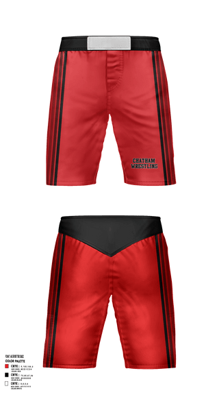 Fight Shorts, Chatham High School Wrestling, Wrestling, Teamtime, Team time, sublimation, custom sports apparel, team uniforms, spirit wear, spiritwear, sports uniforms, custom shirts, team store, custom team store, fundraiser sports, apparel fundraiser