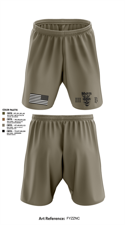 3B 1-325 AIR, 2BCT, 82ND ABN DIV 78191368 Athletic Shorts With Pockets - 107