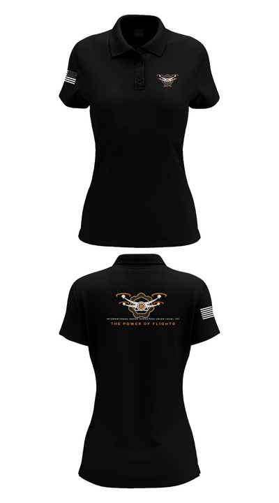 International Drone Operators Union Local 757 63701111 Women's Short Sleeve Performance Polo  - 36