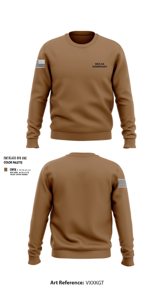 Crew Neck Sweatshirt, Delta company, Army, Teamtime, Team time, sublimation, custom sports apparel, team uniforms, spirit wear, spiritwear, sports uniforms, custom shirts, team store, custom team store, fundraiser sports, apparel fundraiser