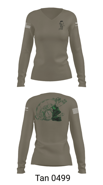 CSO 34568070 Women's Long Sleeve V-neck Shirt - 77