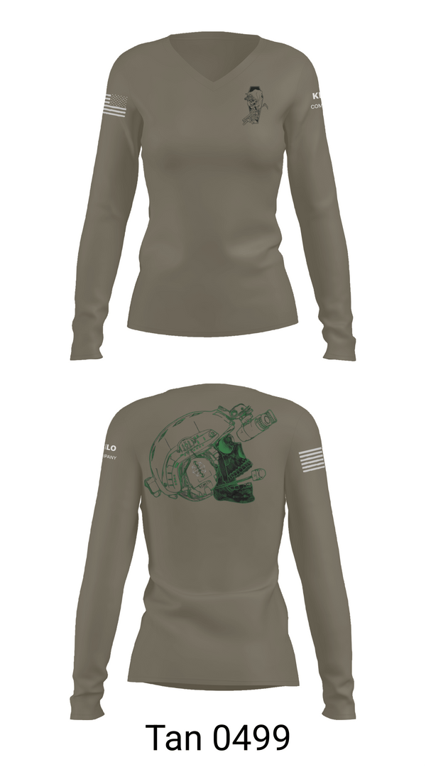 Womens Long Sleeve Vneck Shirt, CSO, Army, Teamtime, Team time, sublimation, custom sports apparel, team uniforms, spirit wear, spiritwear, sports uniforms, custom shirts, team store, custom team store, fundraiser sports, apparel fundraiser