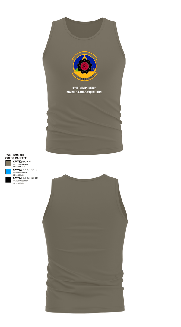 Tank Top, 4th Component Maintenance Squadron, , Teamtime, Team time, sublimation, custom sports apparel, team uniforms, spirit wear, spiritwear, sports uniforms, custom shirts, team store, custom team store, fundraiser sports, apparel fundraiser