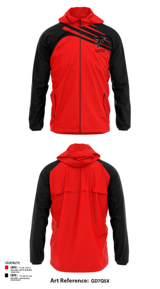 Windbreaker, St Johns High School Soccer, Men's Soccer, Teamtime, Team time, sublimation, custom sports apparel, team uniforms, spirit wear, spiritwear, sports uniforms, custom shirts, team store, custom team store, fundraiser sports, apparel fundraiser